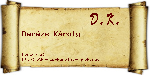 Darázs Károly névjegykártya